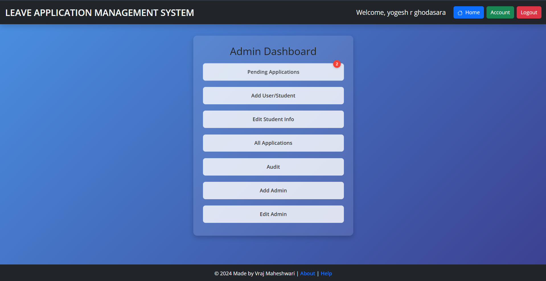 Leave Application System